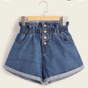 Shein Paperbag Denim Shorts
